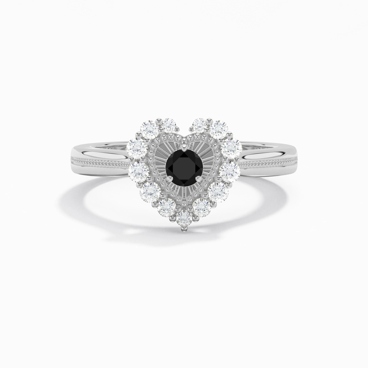 Argent sterling 925 Zircon cubique Bague de promesse