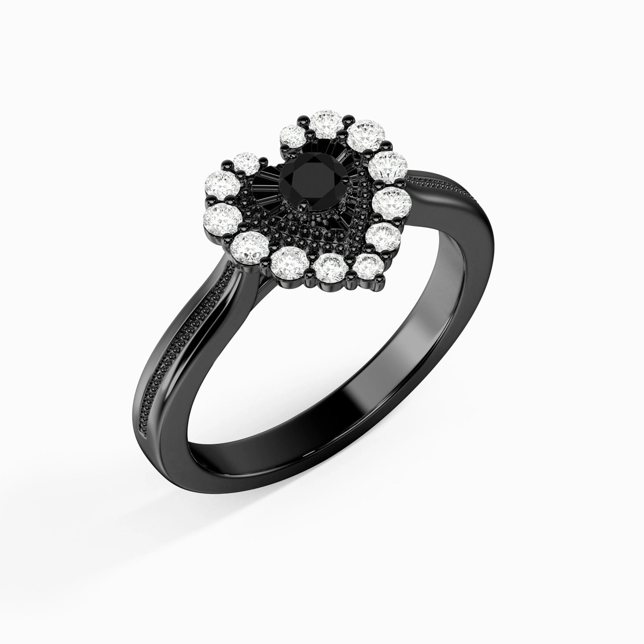 Argent sterling 925 Zircon cubique Bague de promesse