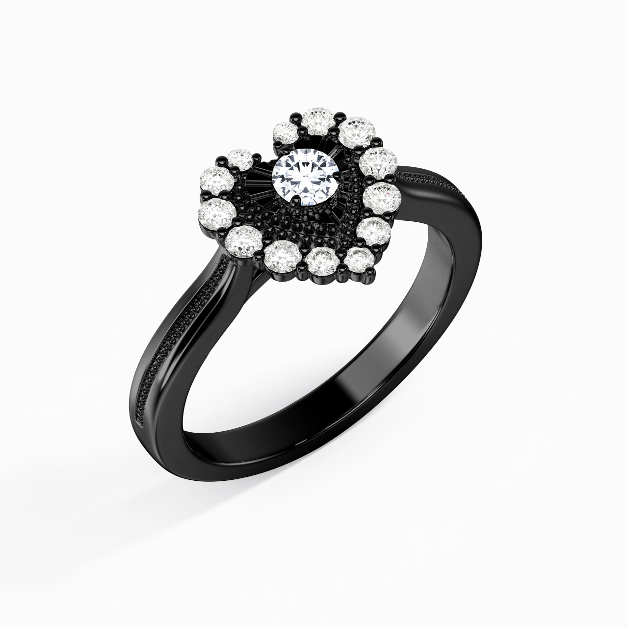 Argent sterling 925 Zircon cubique Bague de promesse