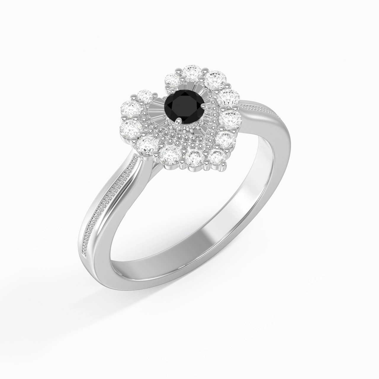 Argent sterling 925 Zircon cubique Bague de promesse