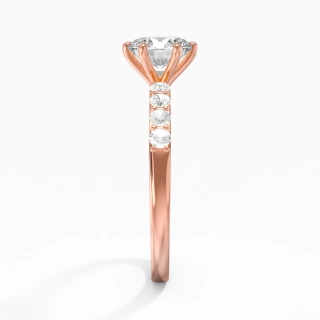 14K Rose Gold Moissanite Engagement Ring