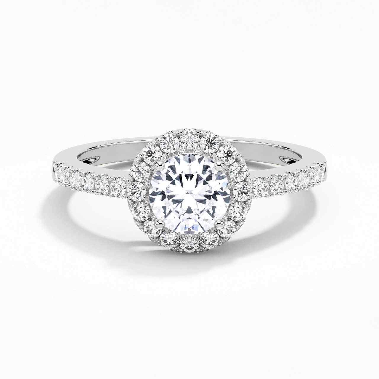 925 Sterling Silver Moissanite Engagement Ring