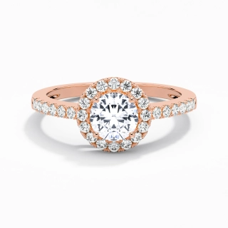 14K Rose Gold Moissanite Engagement Ring