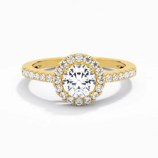 14K Gold Moissanite Engagement Ring