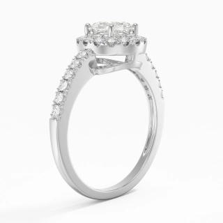 925 Sterling Silver Moissanite Engagement Ring