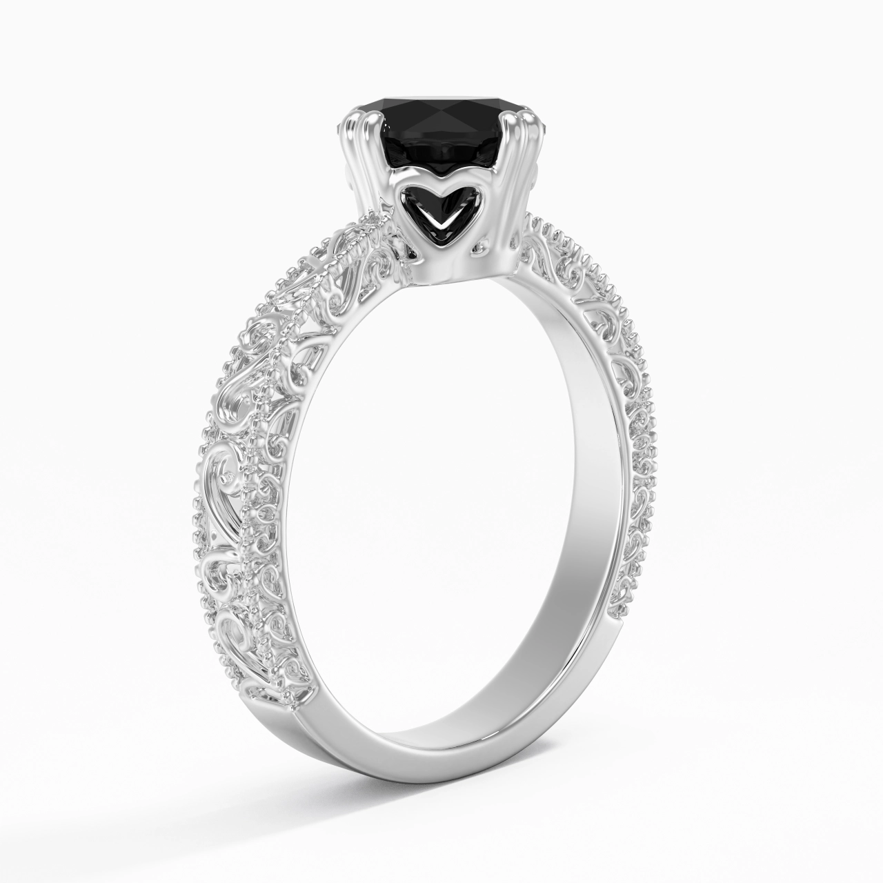 925 Sterling Silver Cubic Zirconia Engagement Ring