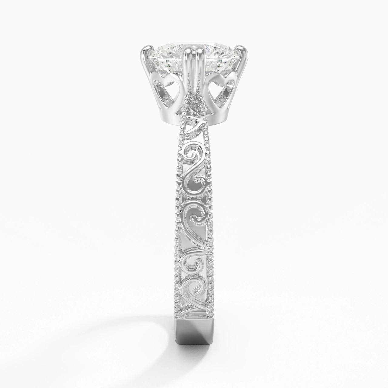 925 Sterling Silver Cubic Zirconia Engagement Ring