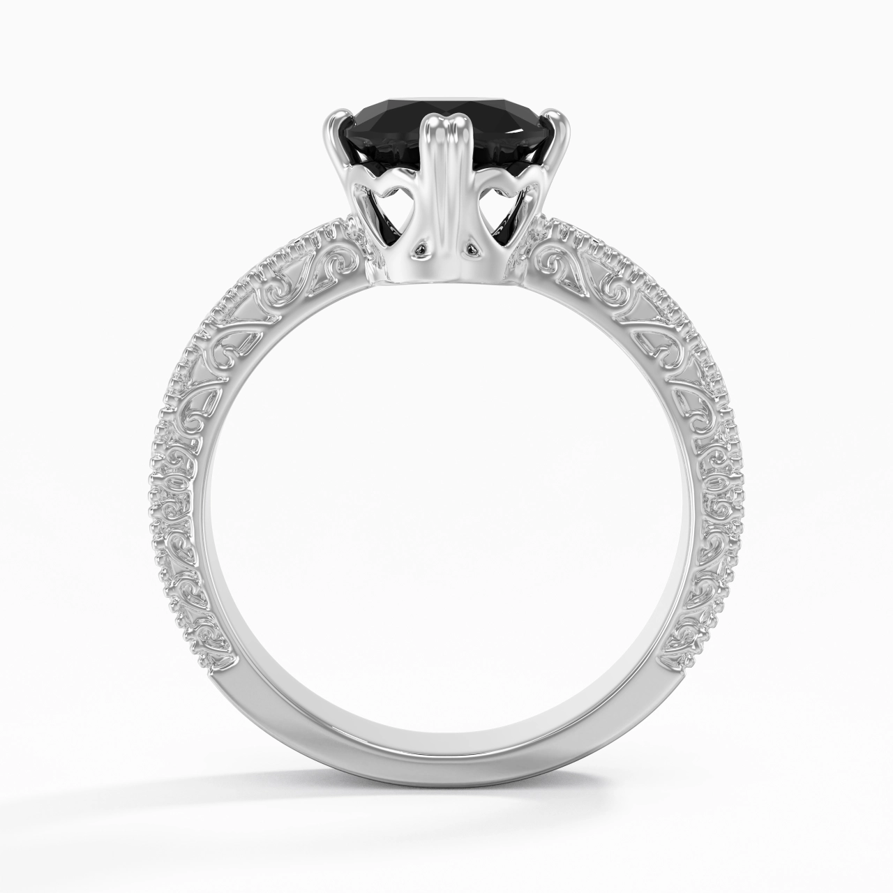 925 Sterling Silver Cubic Zirconia Engagement Ring