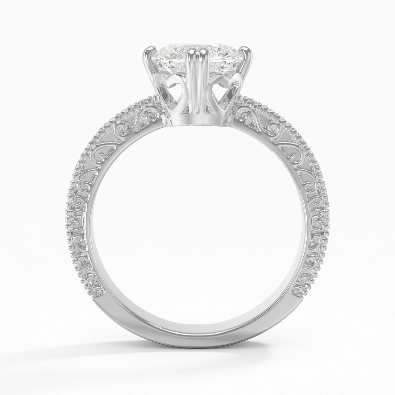 925 Sterling Silver Cubic Zirconia Engagement Ring