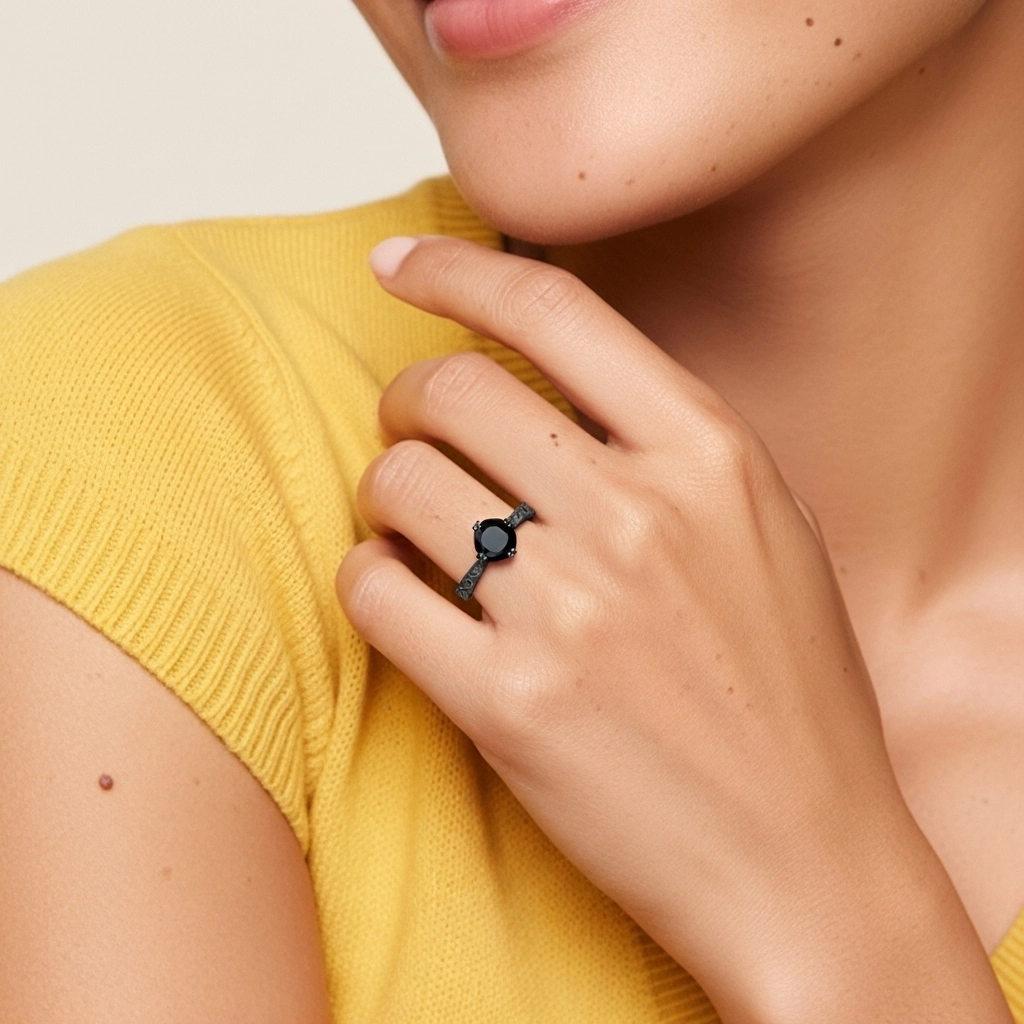 925 Sterling Silver Cubic Zirconia Engagement Ring