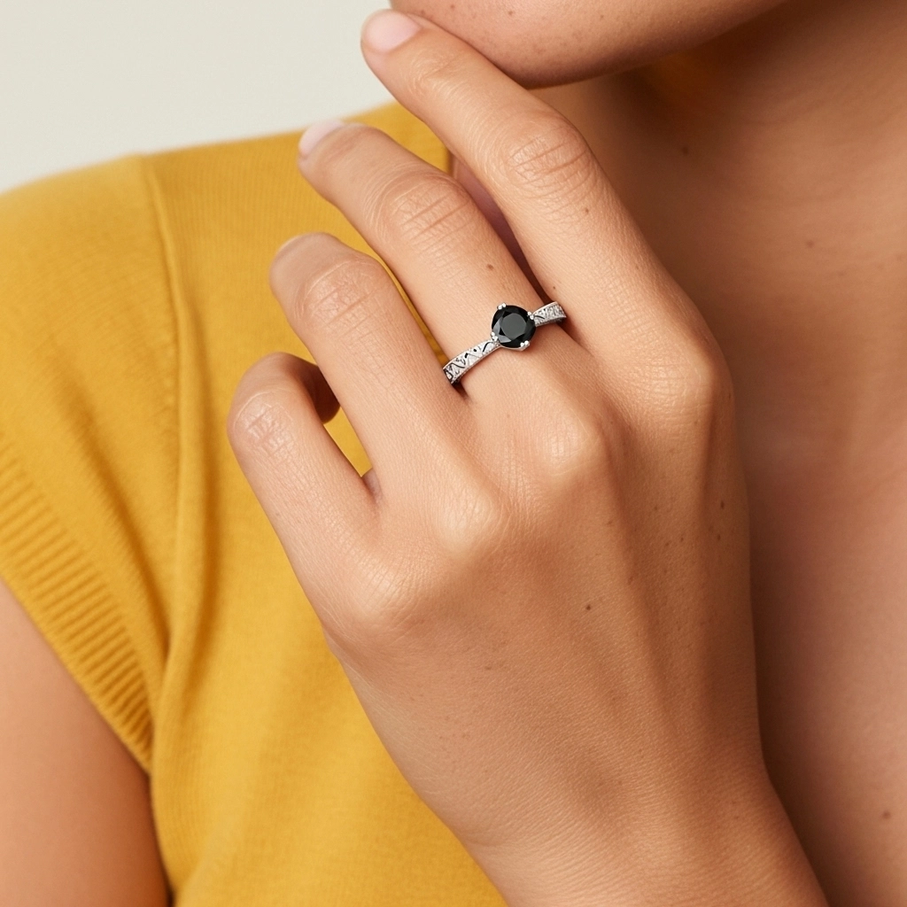 925 Sterling Silver Cubic Zirconia Engagement Ring