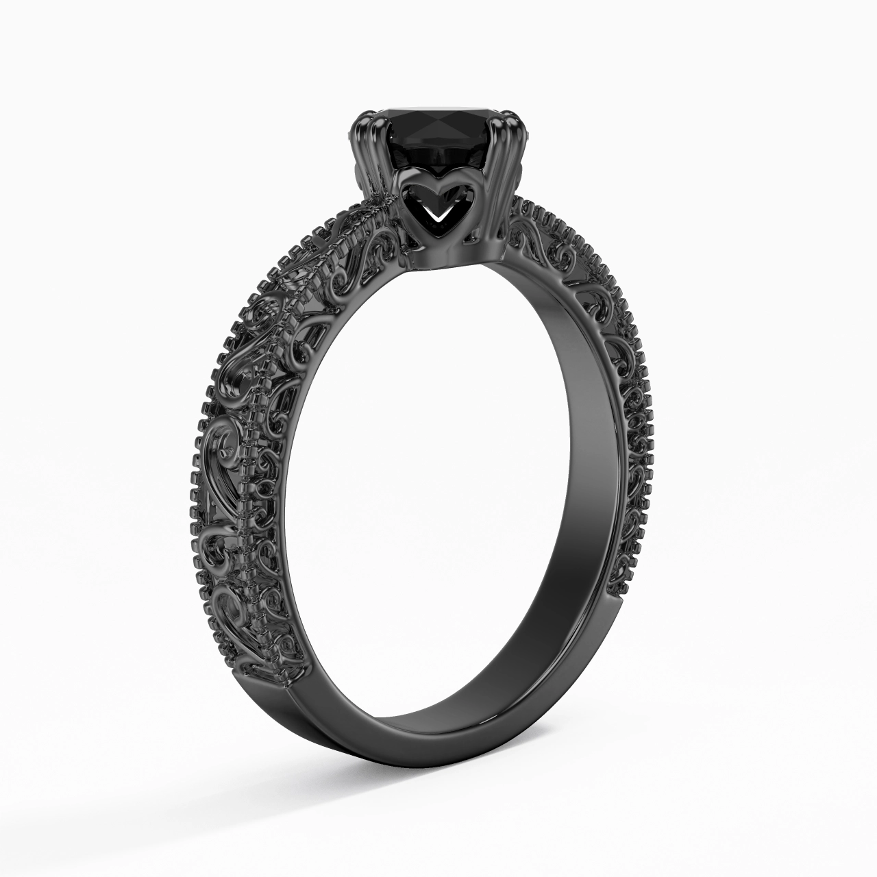 925 Sterling Silver Cubic Zirconia Engagement Ring