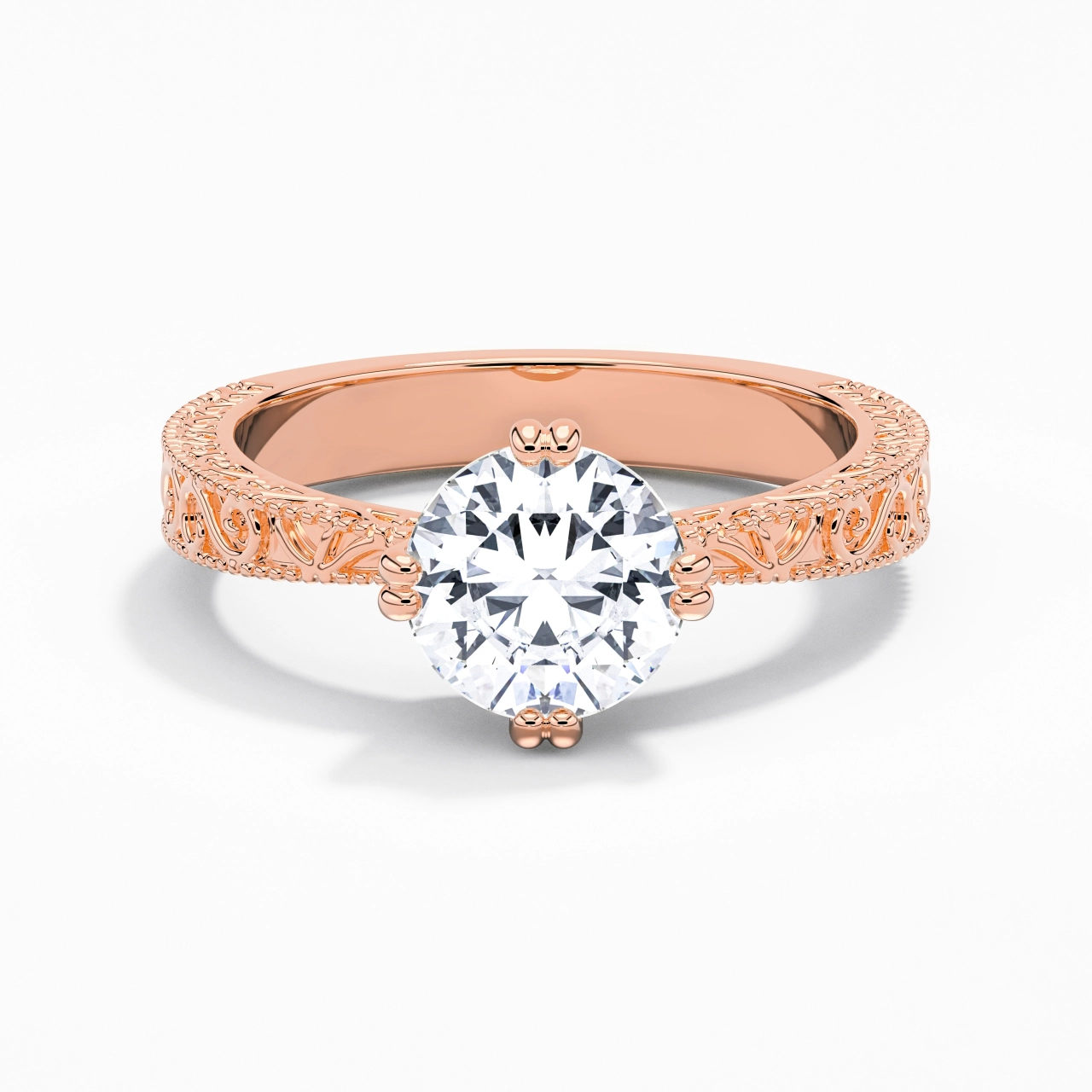 925 Sterling Silver Cubic Zirconia Engagement Ring