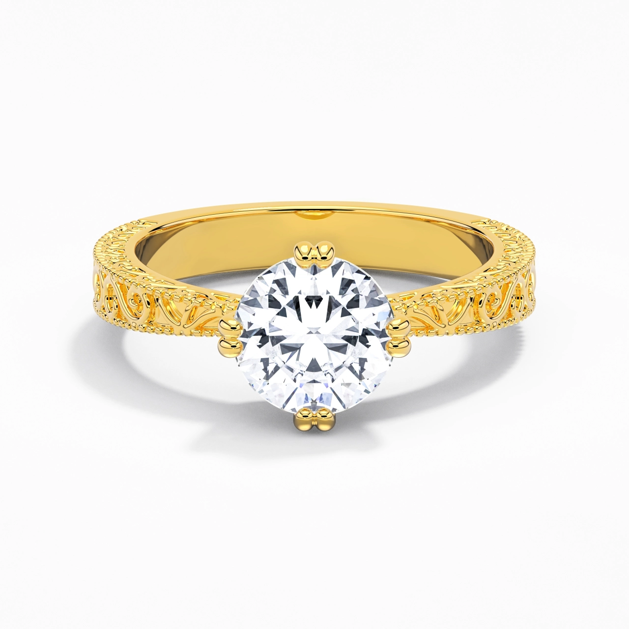 925 Sterling Silver Cubic Zirconia Engagement Ring