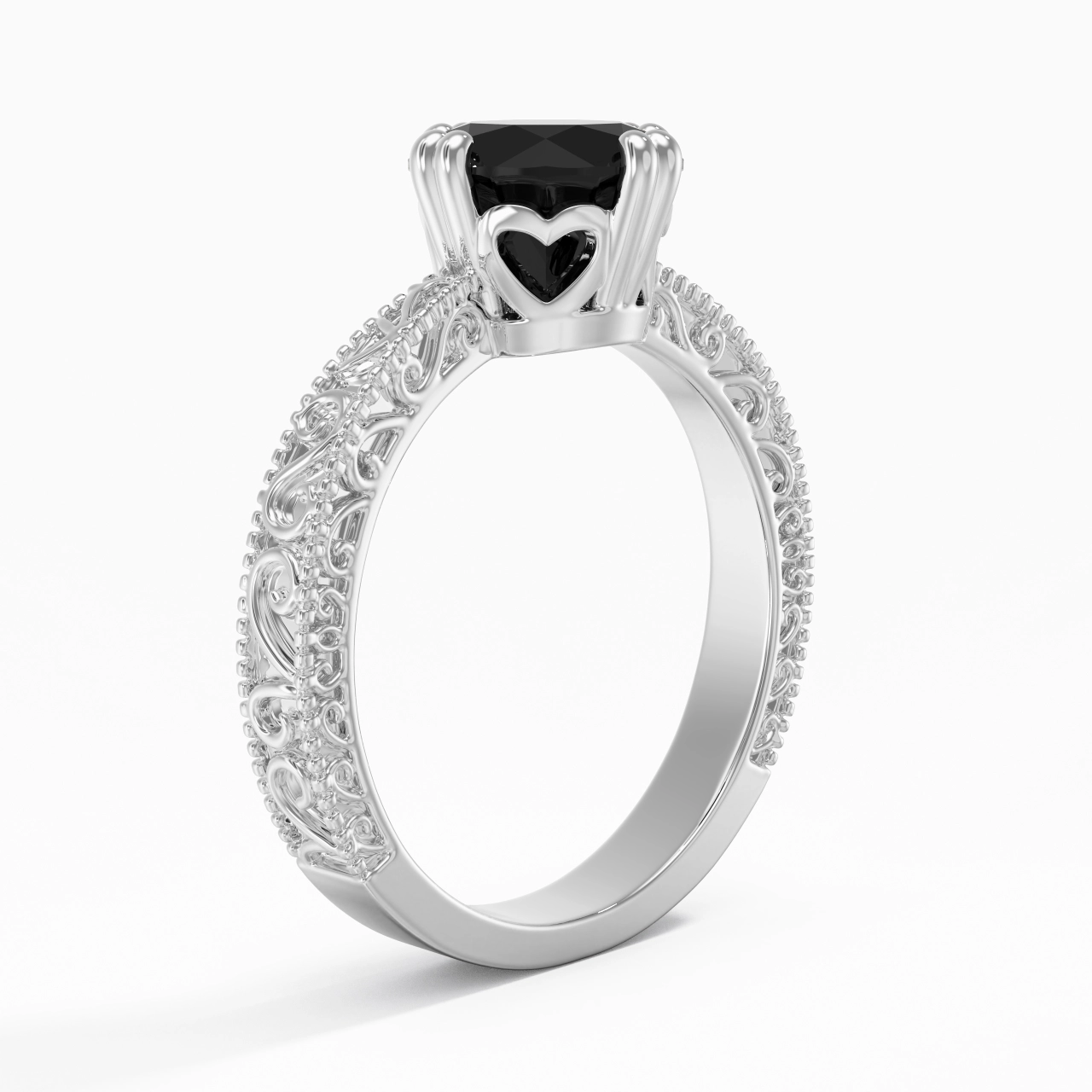 Argent sterling 925 Zircon cubique Bague de fiançailles