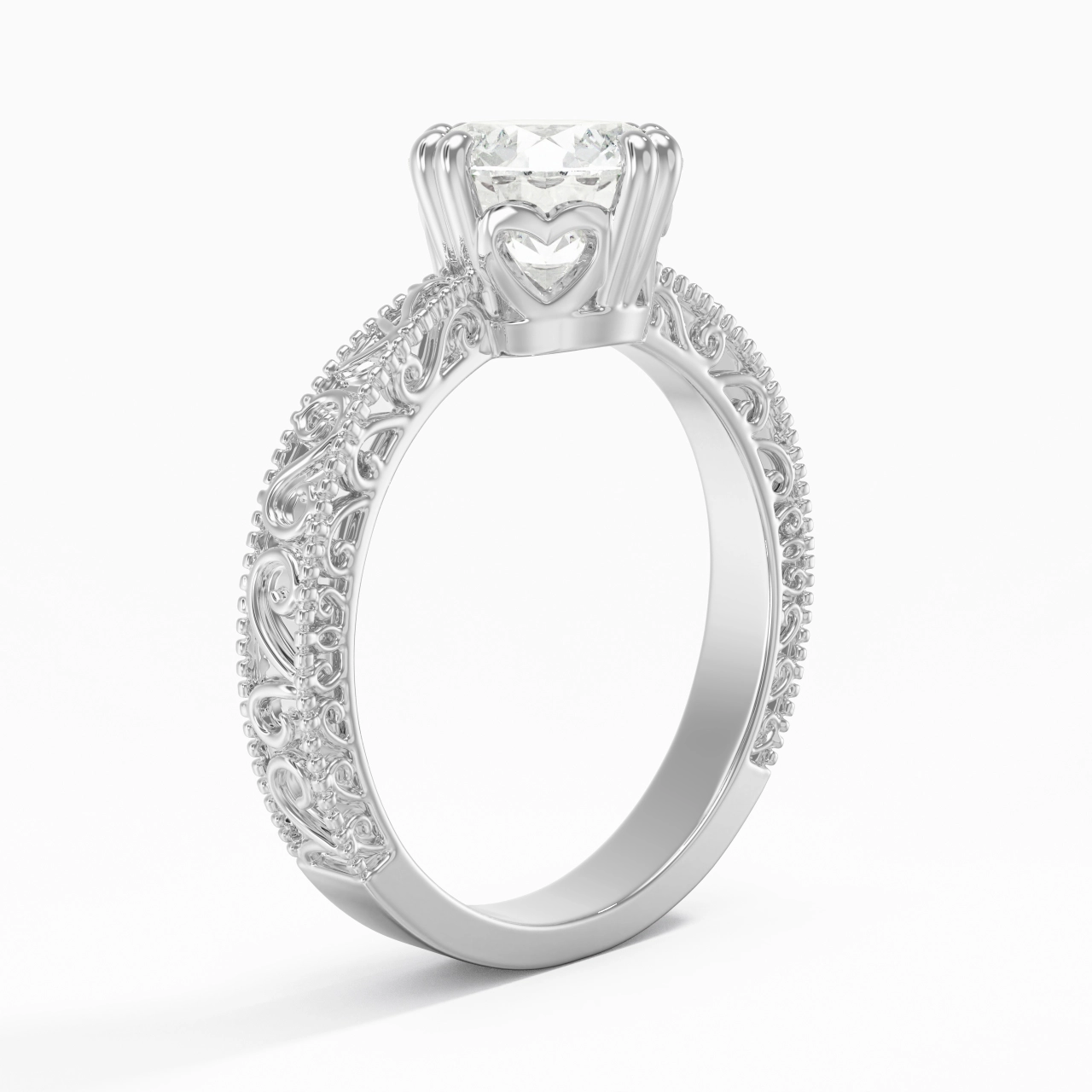 925 Sterling Silver Cubic Zirconia Engagement Ring