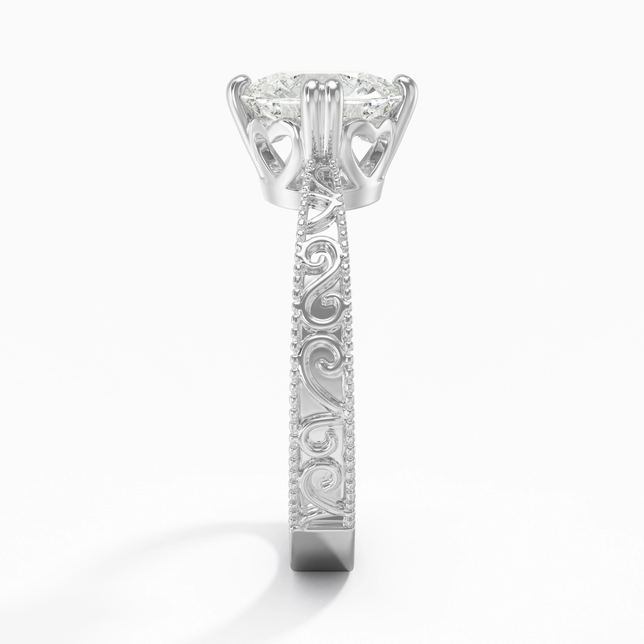 925 Sterling Silver Cubic Zirconia Engagement Ring