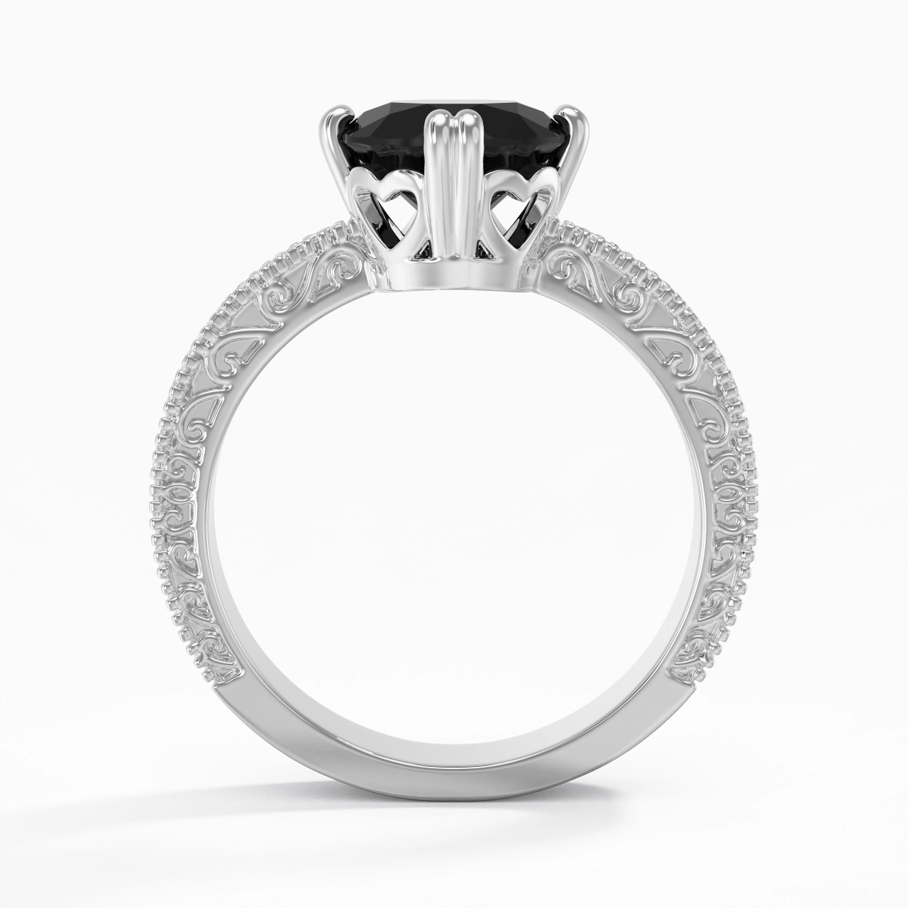 925 Sterling Silver Cubic Zirconia Engagement Ring