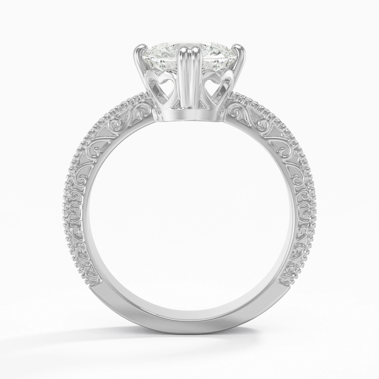 925 Sterling Silver Cubic Zirconia Engagement Ring