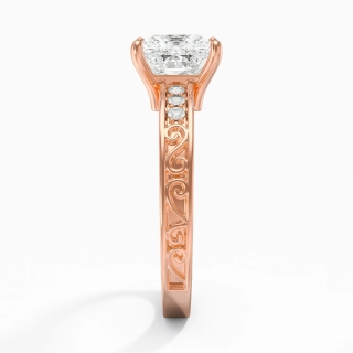 18K Rose Gold Moissanite Engagement Ring