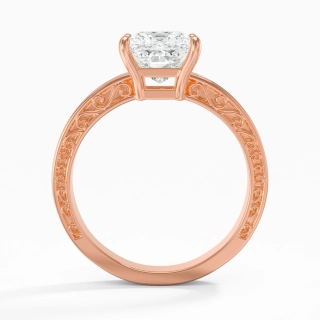 18K Rose Gold Moissanite Engagement Ring