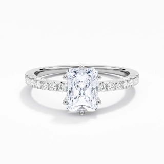 Platine Moissanite Bague de fiançailles