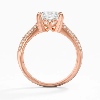 14K Rose Gold Moissanite Engagement Ring