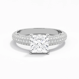 925 Sterling Silver Moissanite Engagement Ring