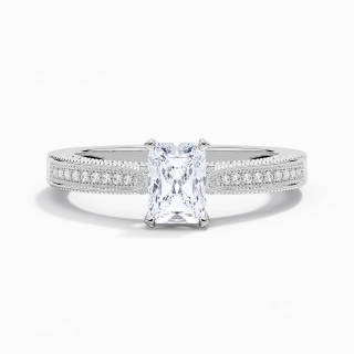 Platinum Cathedral Reverse Tapered Engagement Ring