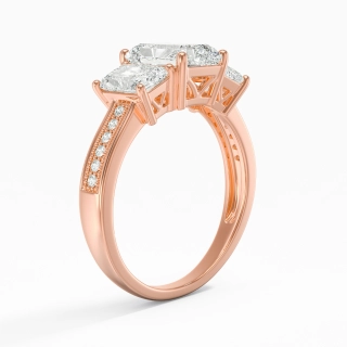 14K Rose Gold Moissanite Engagement Ring