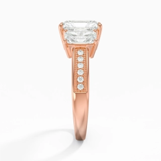 14K Rose Gold Moissanite Engagement Ring