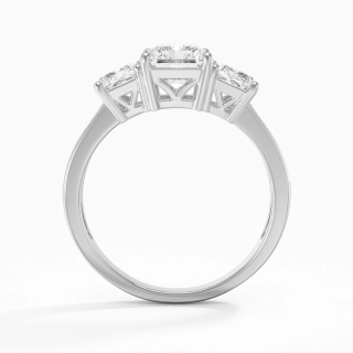 Argent sterling 925 Moissanite Bague de fiançailles