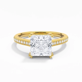 18K Gold Moissanite Engagement Ring