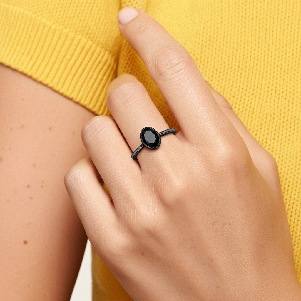 Vintage Infinity Milgrain Oval Cut Engagement Ring