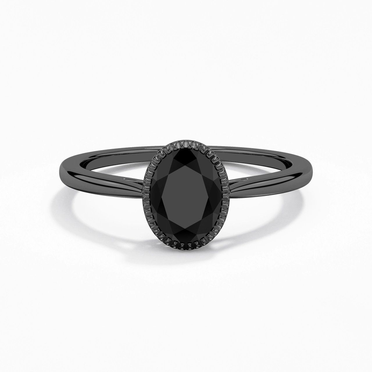 Vintage Infinity Milgrain Oval Cut Engagement Ring