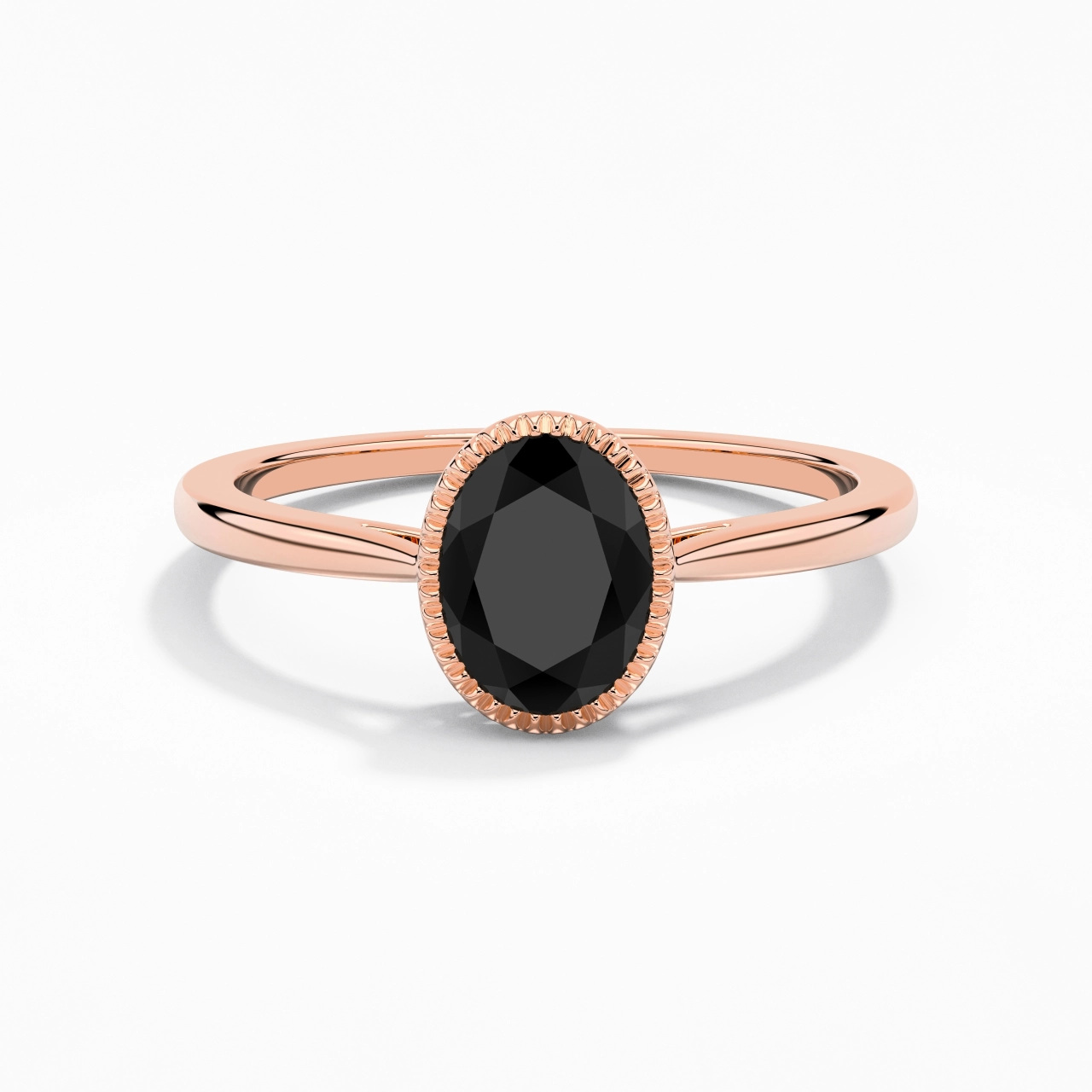 Vintage Infinity Milgrain Oval Cut Engagement Ring