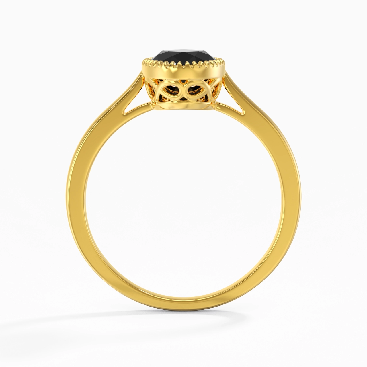 Vintage Infinity Milgrain Oval Cut Engagement Ring