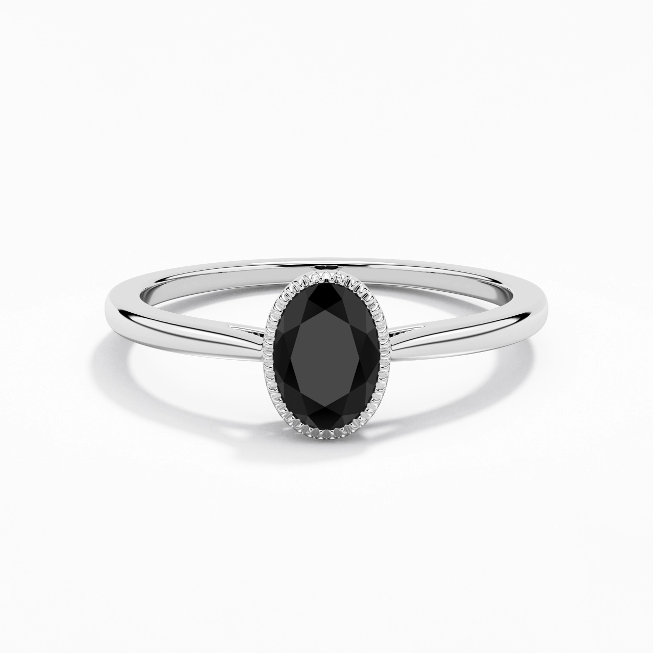 Vintage Infinity Milgrain Oval Cut Engagement Ring