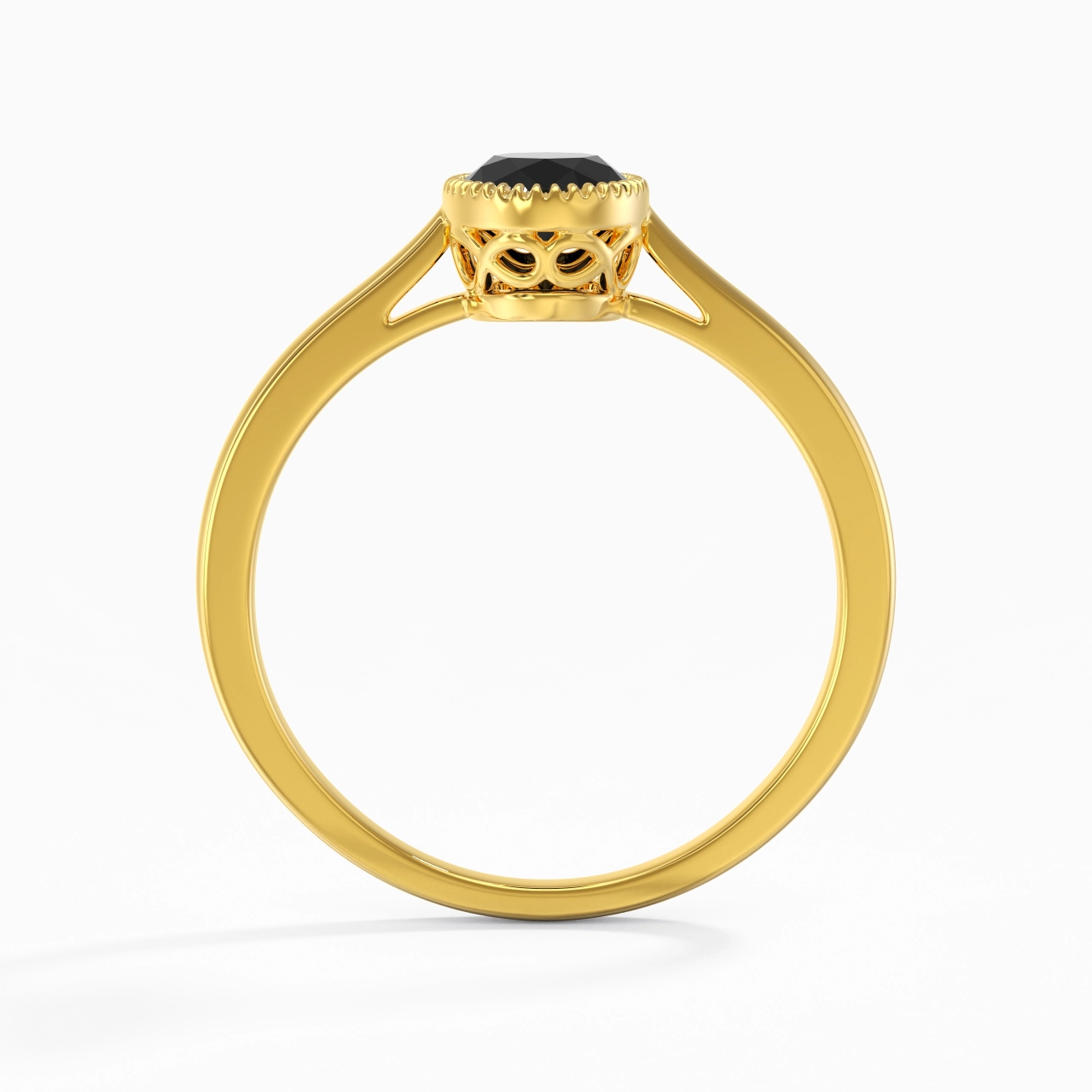 Vintage Infinity Milgrain Oval Cut Engagement Ring