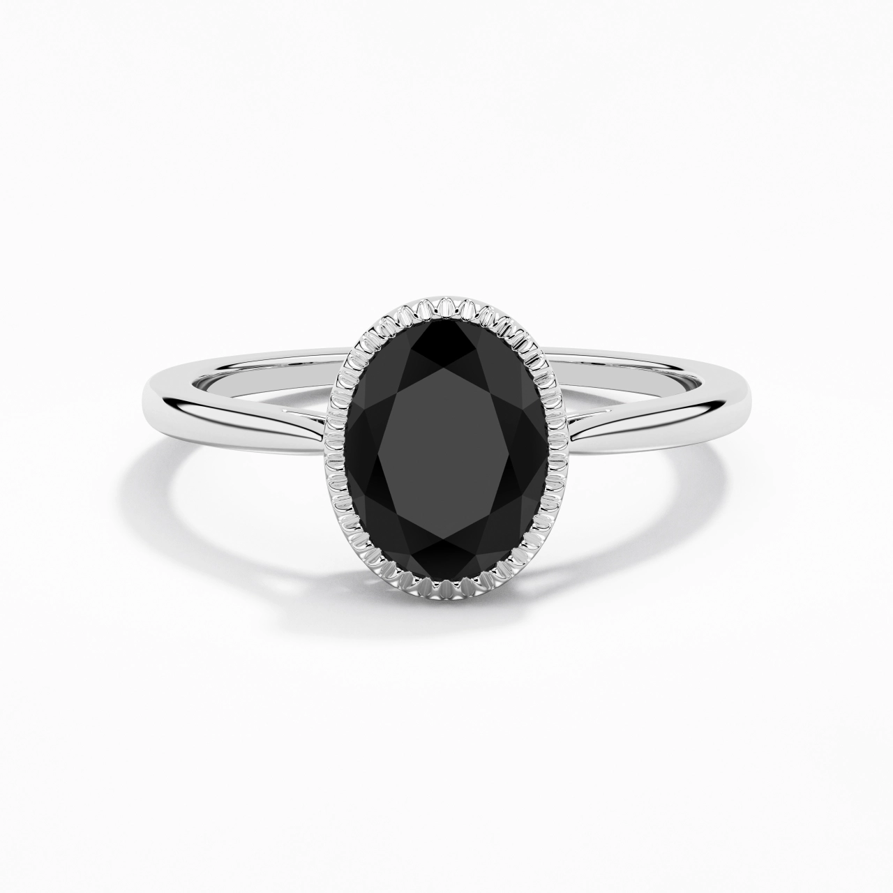 Vintage Infinity Milgrain Oval Cut Engagement Ring
