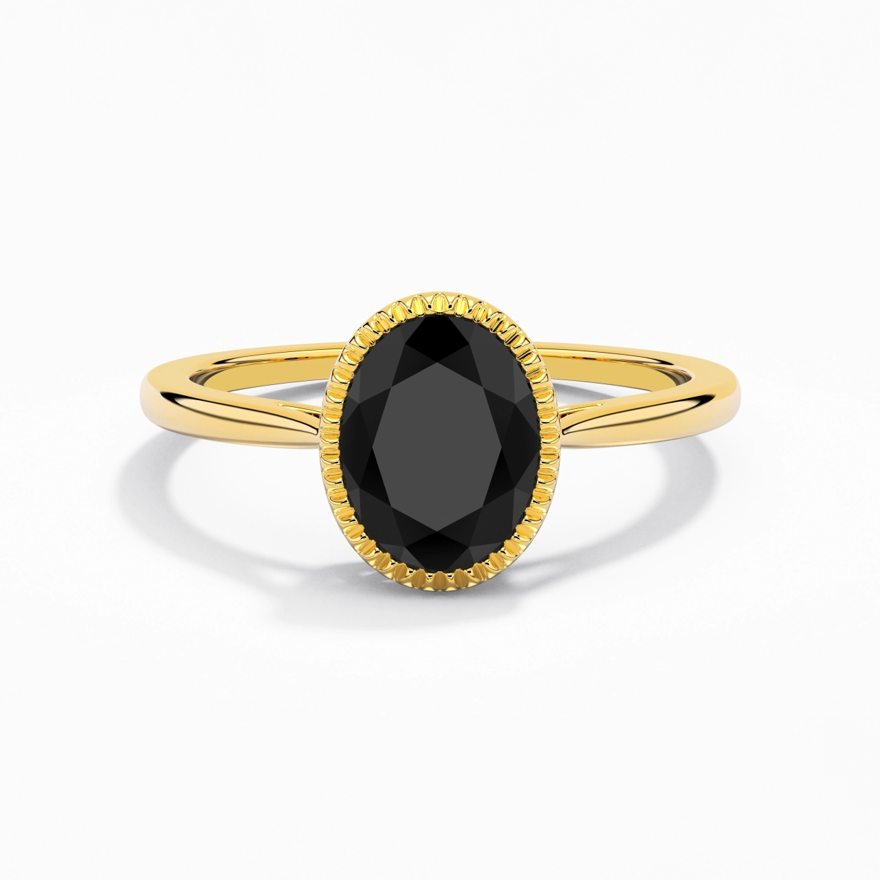 Vintage Infinity Milgrain Oval Cut Engagement Ring