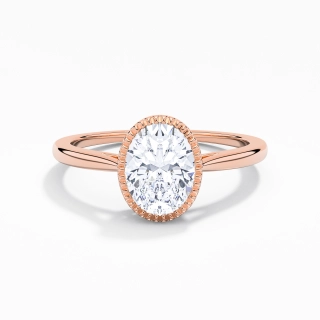 14K Rose Gold Moissanite Engagement Ring