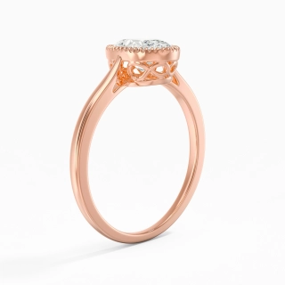 14K Rose Gold Moissanite Engagement Ring