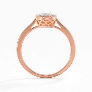 14K Rose Gold Moissanite Engagement Ring