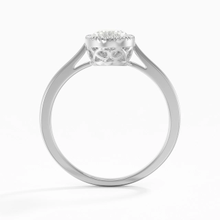 14K White Gold Moissanite Engagement Ring