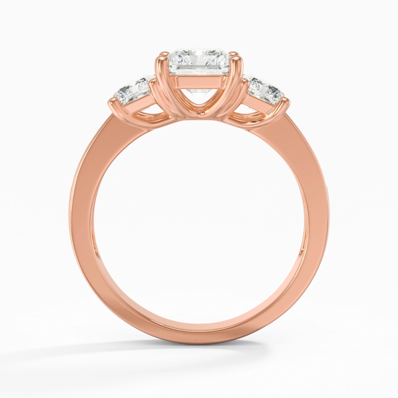 14K Rose Gold Moissanite Engagement Ring