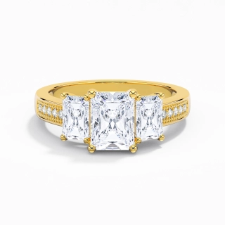 14K Gold Moissanite Engagement Ring