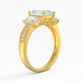 14K Gold Moissanite Engagement Ring