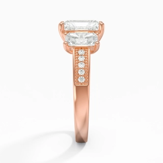 14K Rose Gold Moissanite Engagement Ring