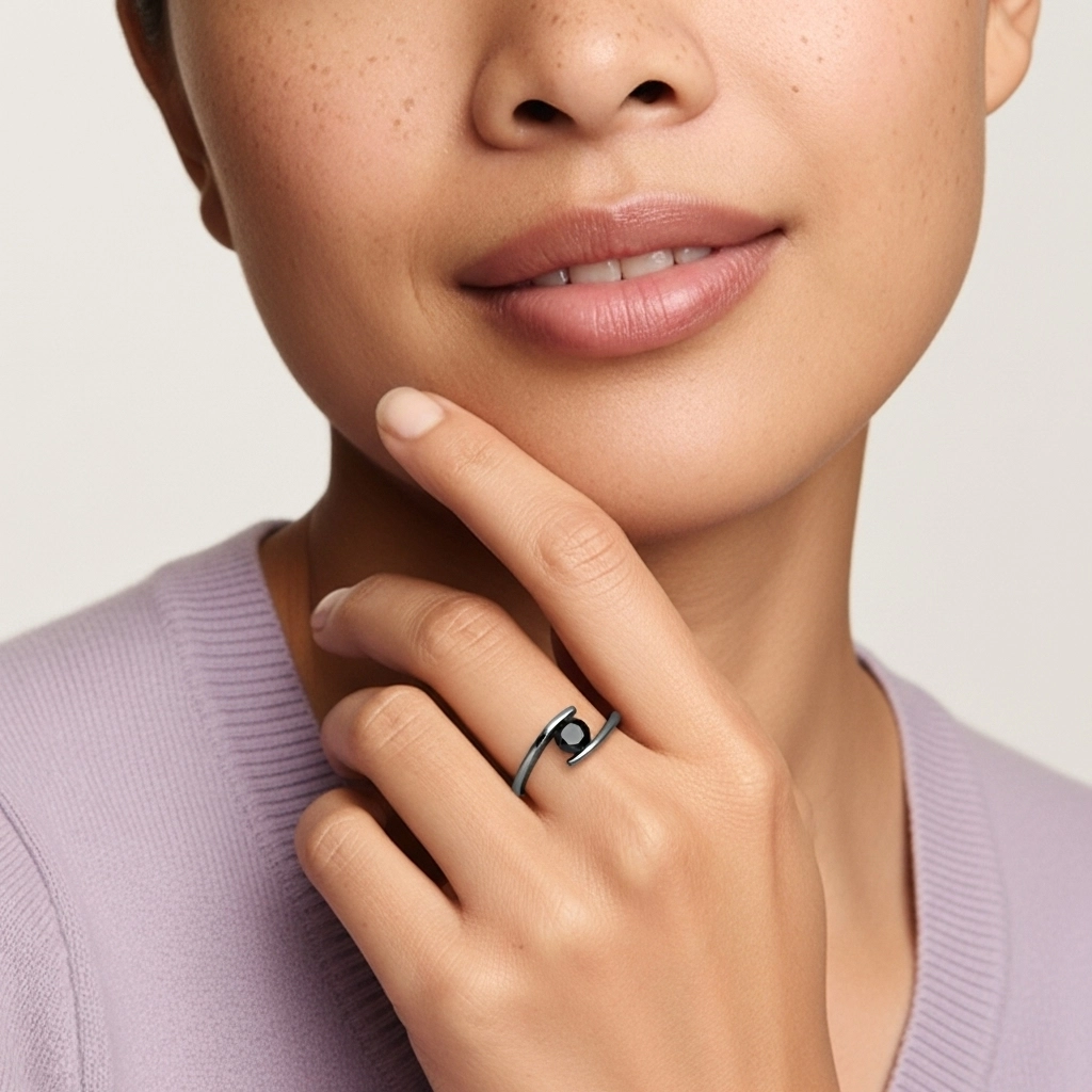 925 Sterling Silver Cubic Zirconia Engagement Ring